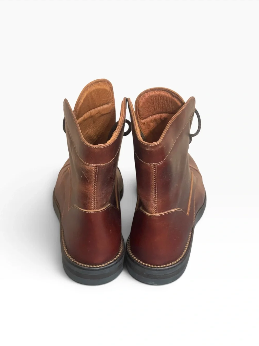 Johnston Murphy Made In Italy Leather Brown Mens Boots US 8.5 M